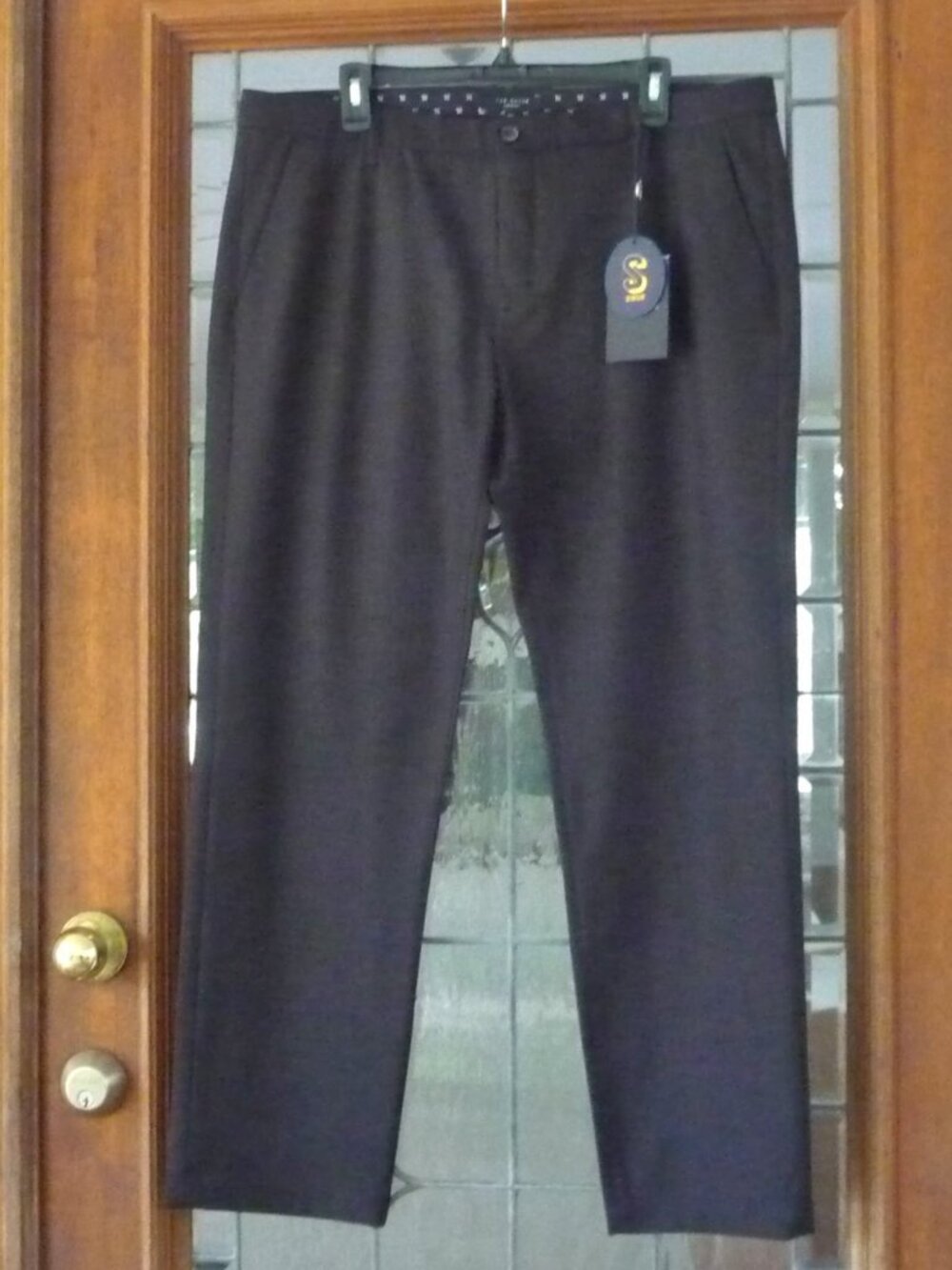 TED BAKER LONDON SIZE 38R OXBLOOD DRESS PANTS